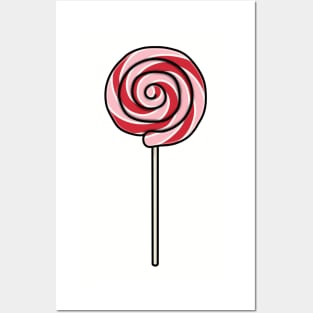 Fun Swirl Lolly Pop Cartoon Style Illustration Posters and Art